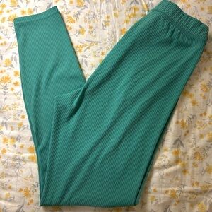 ALO Yoga Teal Ribbed Leggings